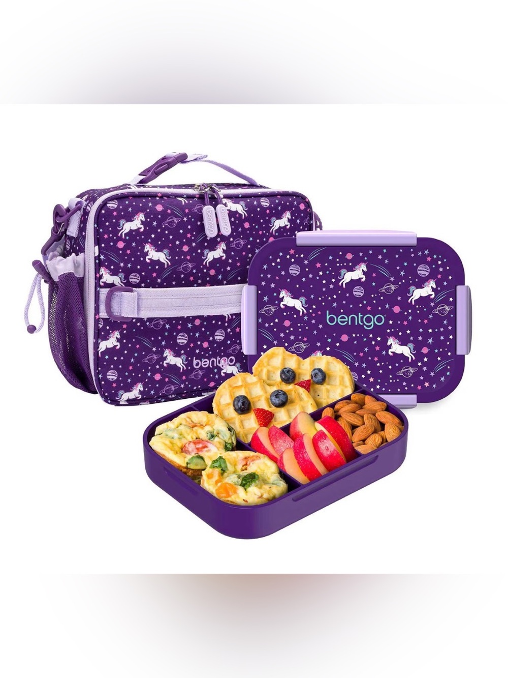 Bentgo 2-Piece Kids Snap & Go Lunch Set: Leak-Proof Lunch Box & Bag - Brand New